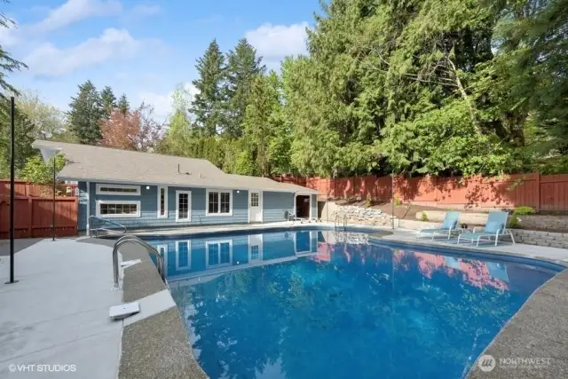 Lovely pool was recently recoated. New mechanicals last year.