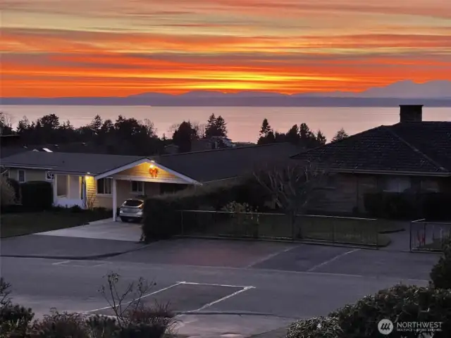 Sunset view from porch
