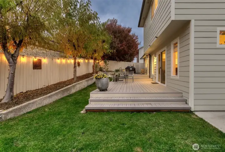 Step outside to your brand-new entertainment deck — perfect for BBQs and relaxing evenings.