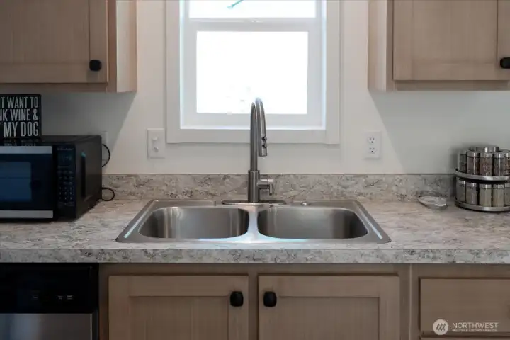 Kitchen w/ Incredible Views and 2 inch blinds.