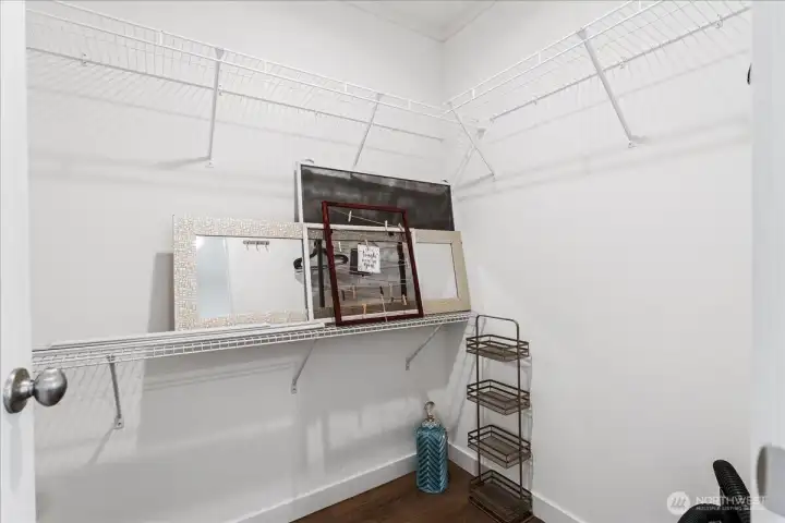 Bedroom walk-in closet.