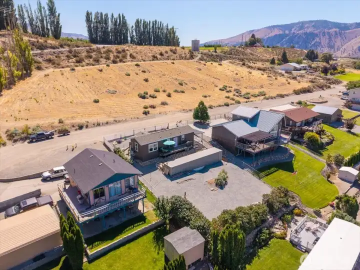 Aerial view of home.