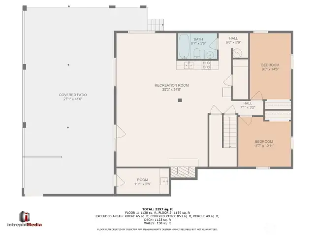 Lower level floorplan.