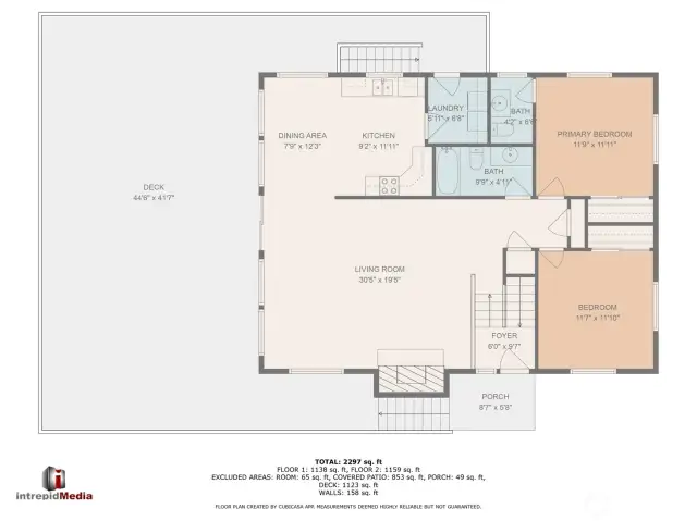 Upper level floor-plan.
