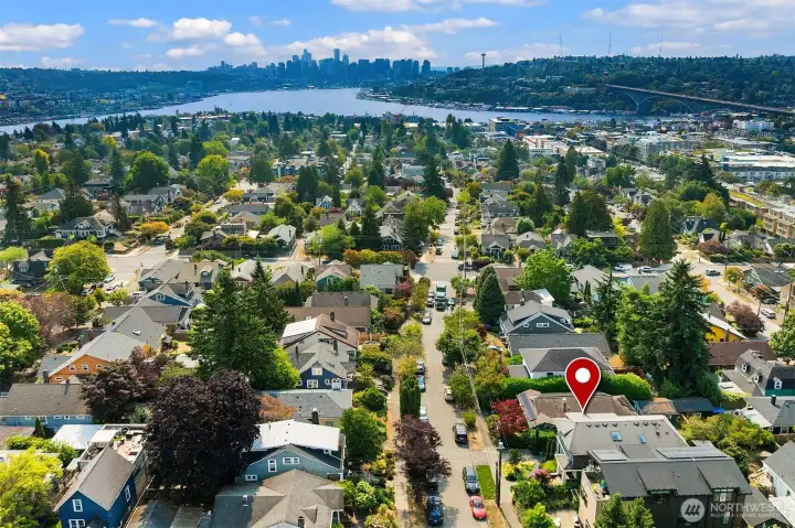 Aerial Looking South Towards Downtown