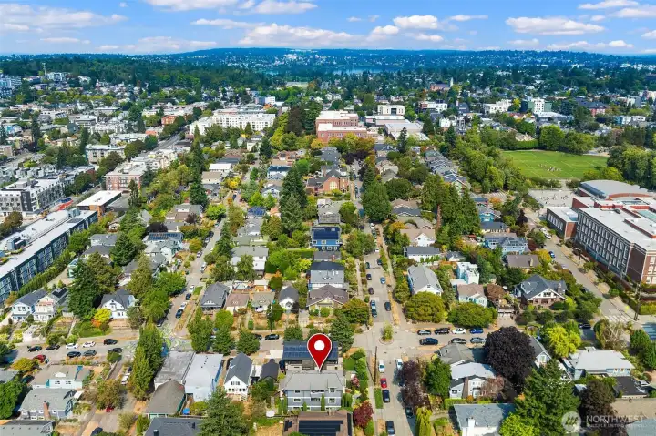 Aerial Looking North to Green Lake