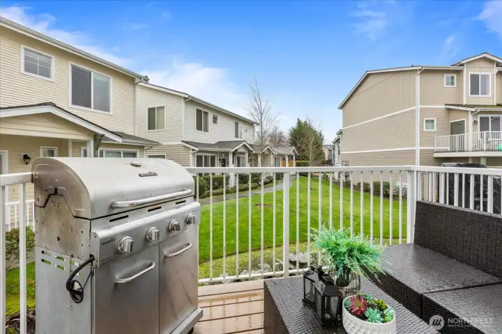 View off the rear deck - new decking installed by HOA