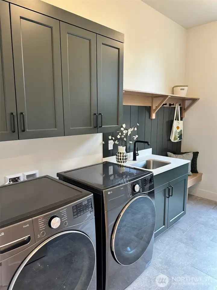 added washer & dryer