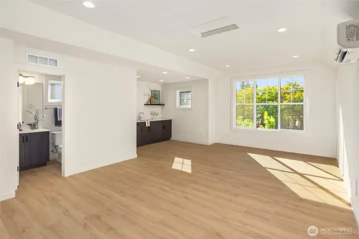 Bonus living space above garage.