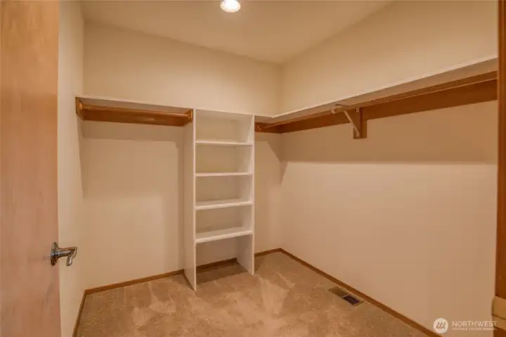Primary walk-in closet