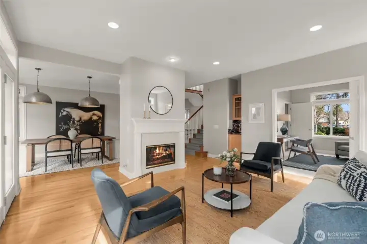 Flexible main-level bedroom ideal for multigenerational living, aging in place with a nearby ¾ bath, or the perfect guest suite or home office.