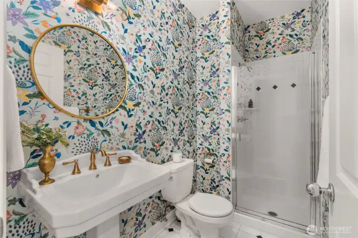 Main level three-quarter bath