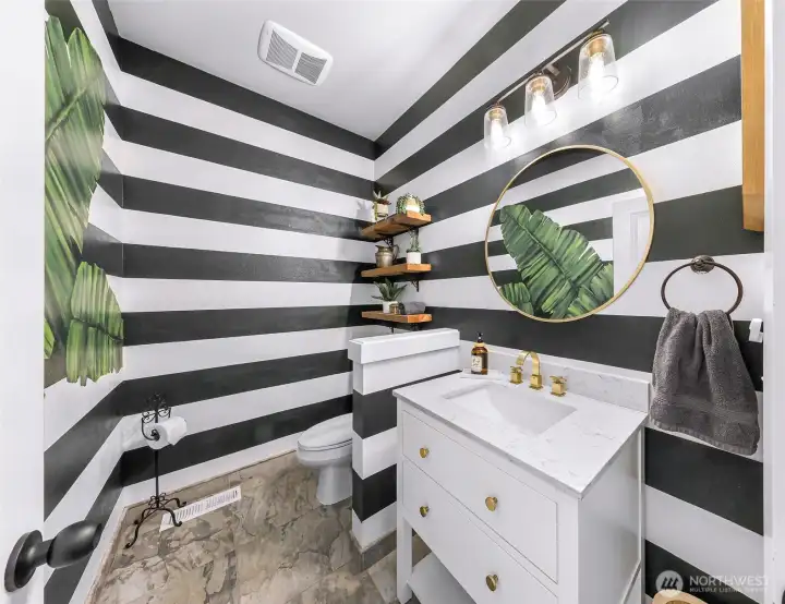 Half bathroom downstairs