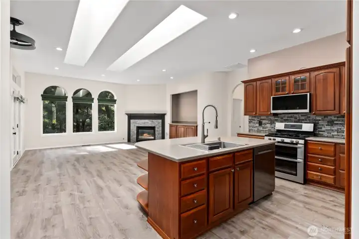 Kitchen and living area