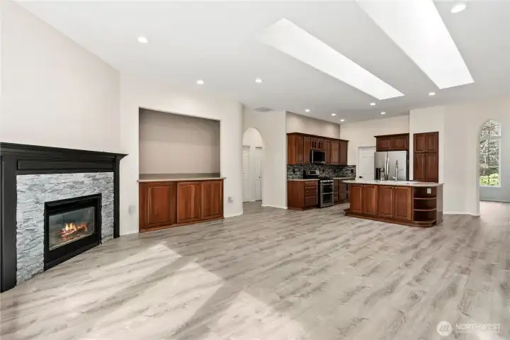 Living area and Kitchen