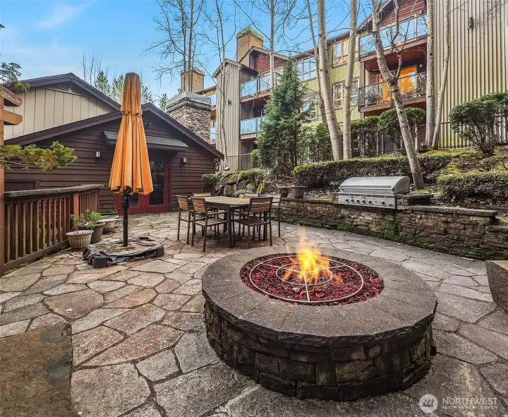 Community BBQ and Firepit area