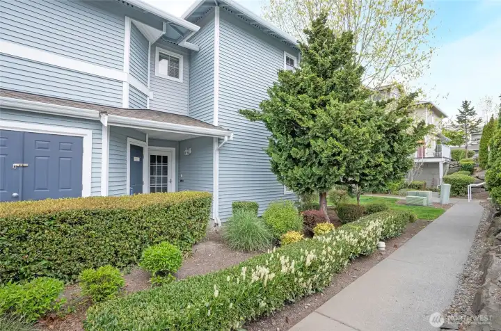 Convenient walking path located just outside your front door, perfect for easy strolls and outdoor enjoyment.