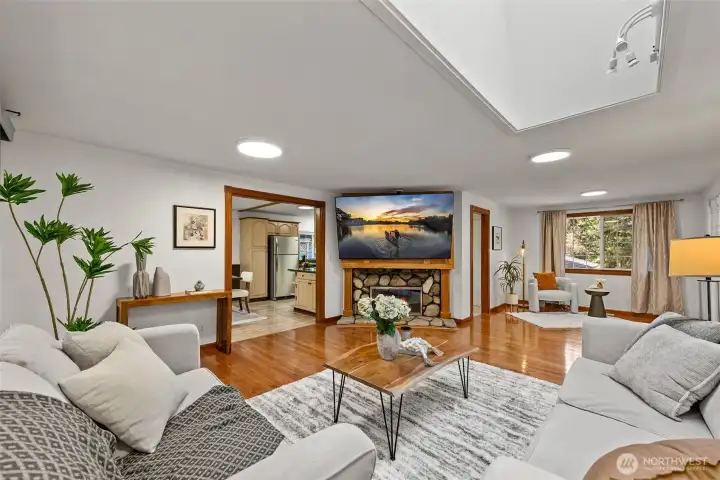 Open floor plan with Skylight
