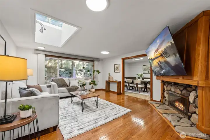 Hardwood floors throughout