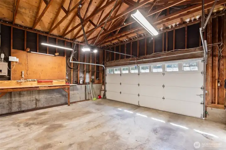 Spacious two car garage