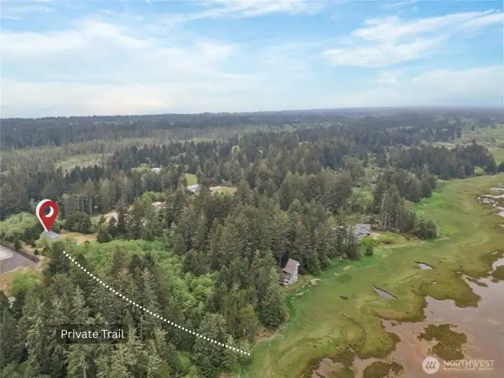 Over 4 private acres with oath and tide-land rights on the Willapa Bay.