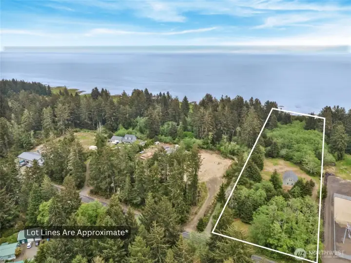 Over 4 private acres with tide-land rights on the Willapa Bay.