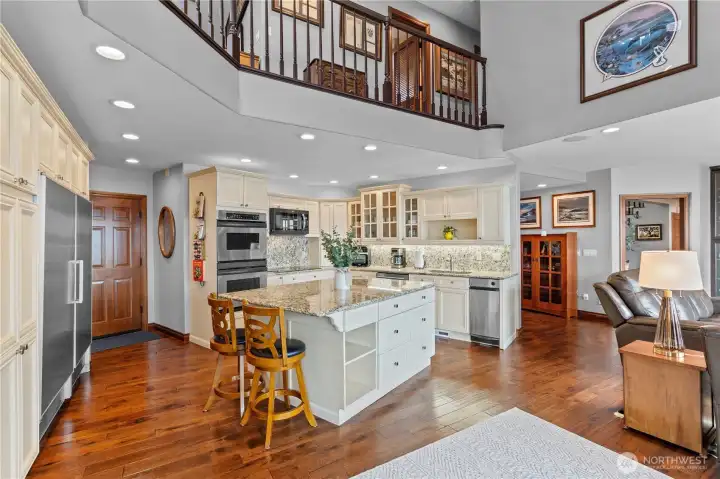 Kitchen open to 2nd level