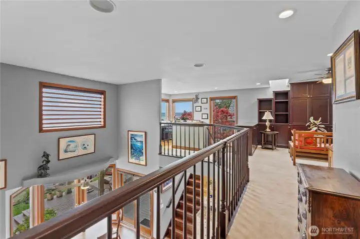 This staircase is one of 2 ways to access the upper level