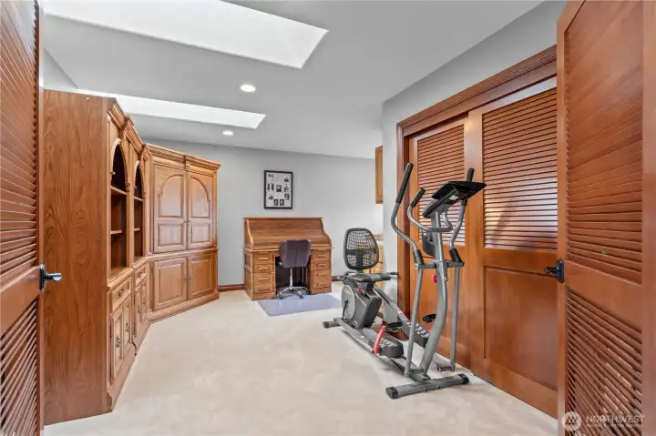 1 of 3 bedrooms upper level (currently being used as 2nd office / workout)