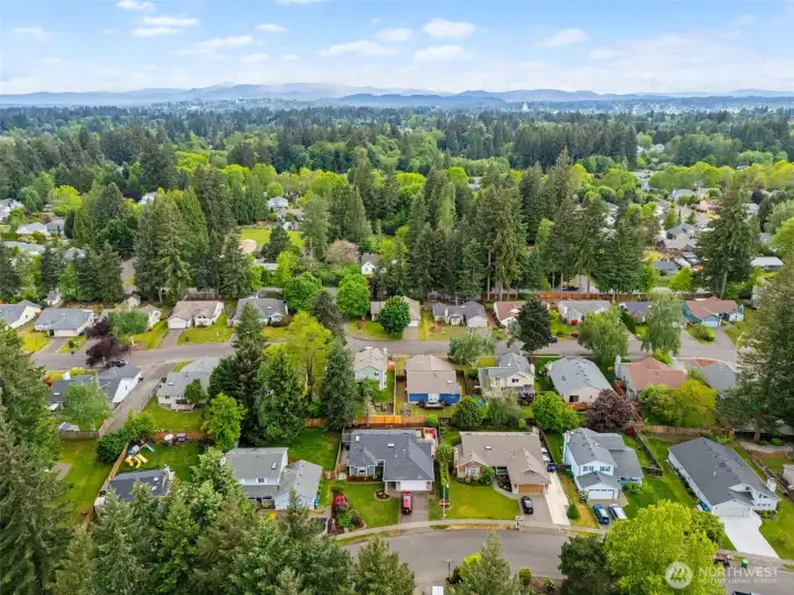 Aerial view of the front of the home. Aerial view of the front of the home.