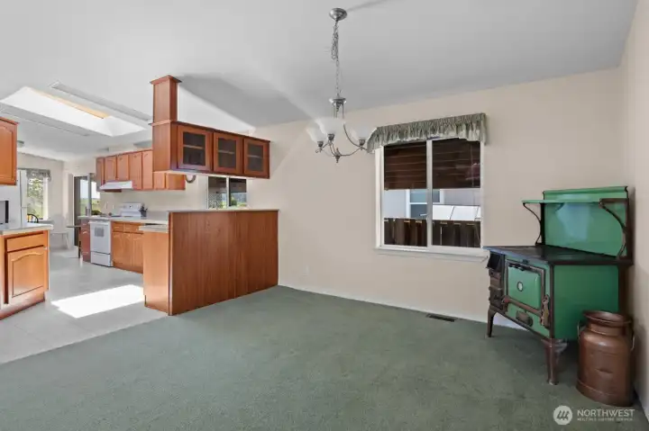 Spacious dining area