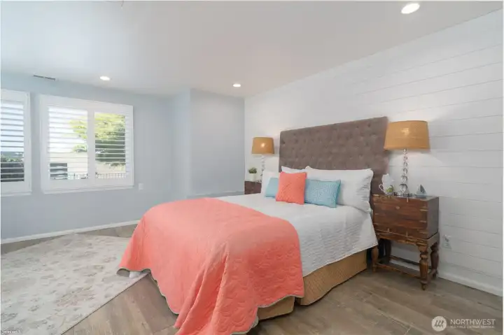 Main bedroom downstairs with views!