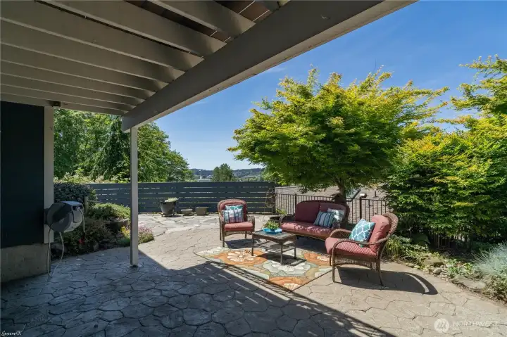 Spacious outdoor patio area perfect for entertaining and relaxation.