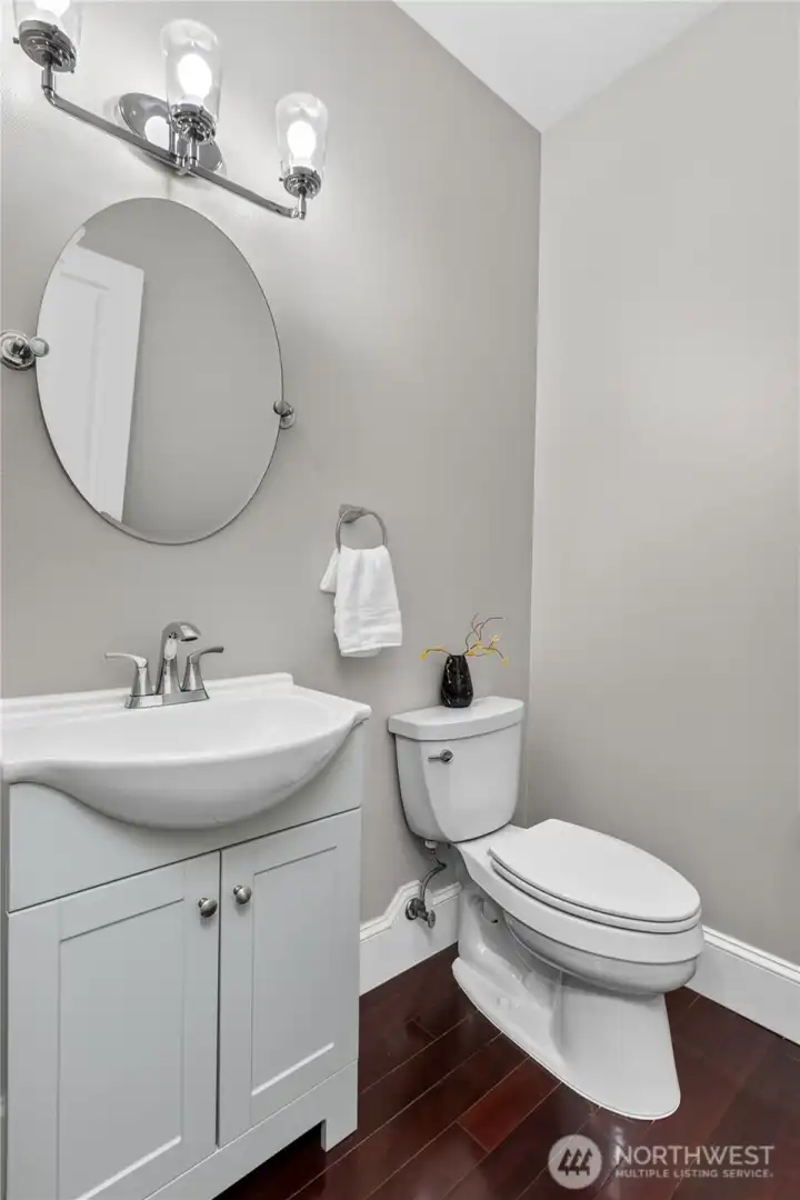 Updated main level powder room.