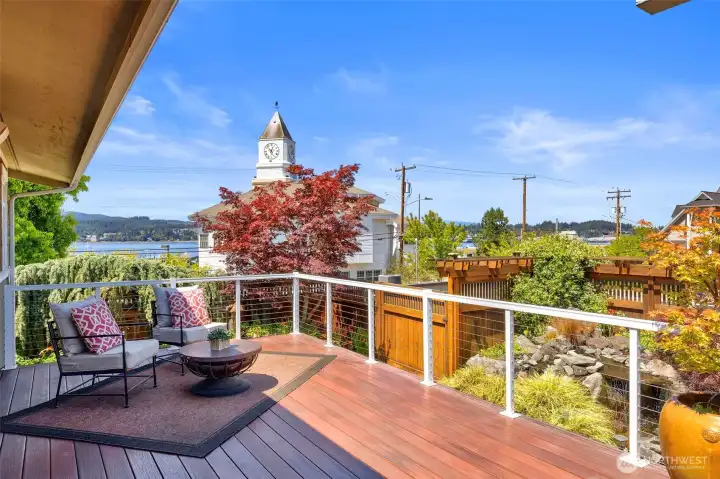 Deck in back with water views Deck in back with water views