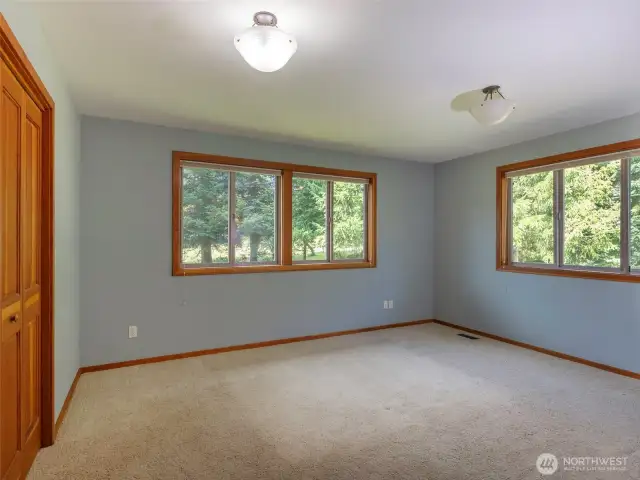 Master Bedroom with views of the riverfront!