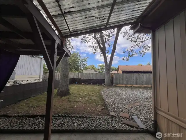 Covered back patio
