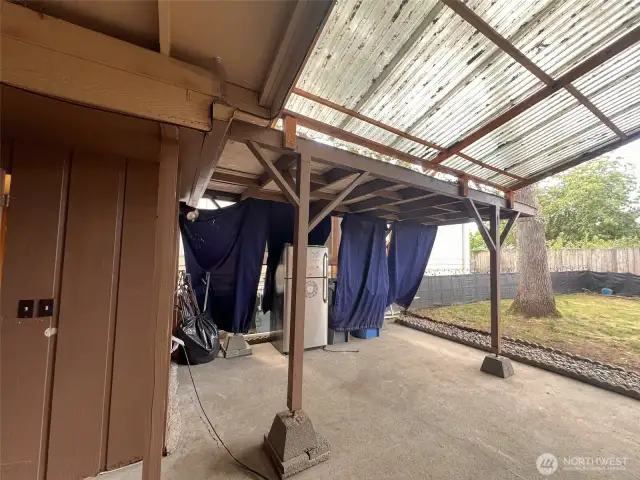 Covered back patio