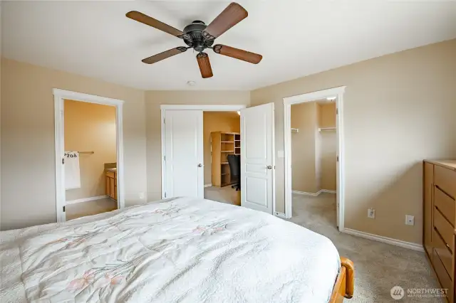Master bedroom looking into master bath, hallway and closest.
