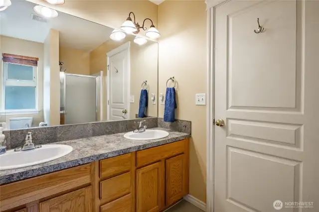 Master double vanity.