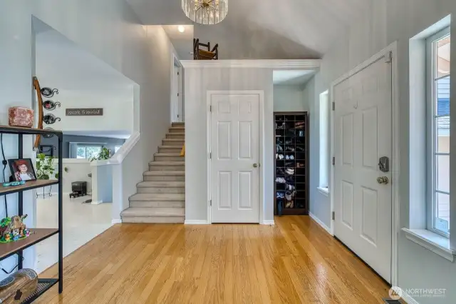 You are greeted by a spacious foyer when entering the home, very nice!!