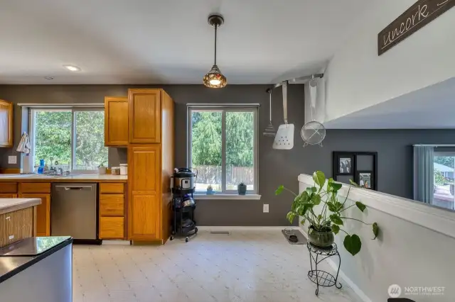 The breakfast nook is great for those informal meals.