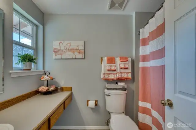 The guest bath serving bedrooms number 1 & 2.
