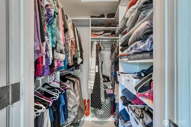 One of two walk in closets.