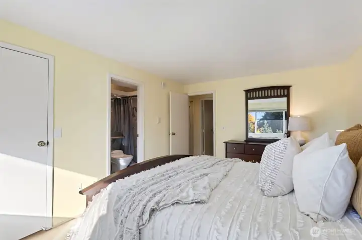 Primary bedroom, with walk in closet