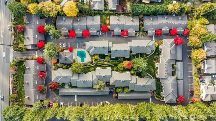 Beautifully landscaped community! So much guest parking along the east and north portions of the community
