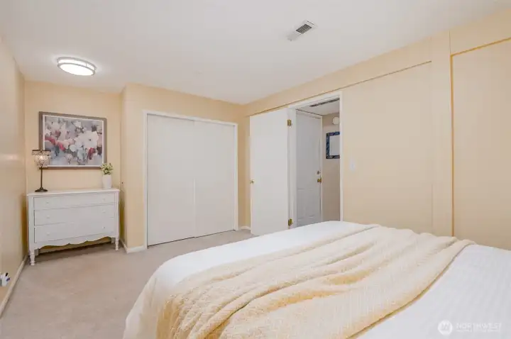 2nd lower level bedroom off of hall bath.