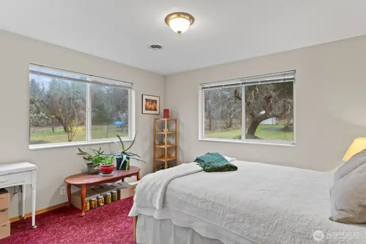 2nd Bedroom looking out onto Property