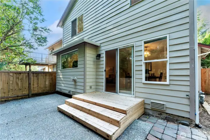 Sliding glass door leading to your outdoor patio great for entertaining.