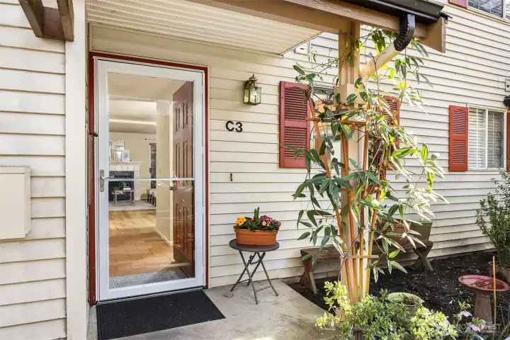 The home offers 2 bedrooms and one and half baths